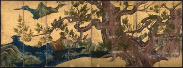 cypress trees Kano Eitoku Japanese Oil Paintings